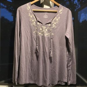 Long sleeve embroidered lyliac